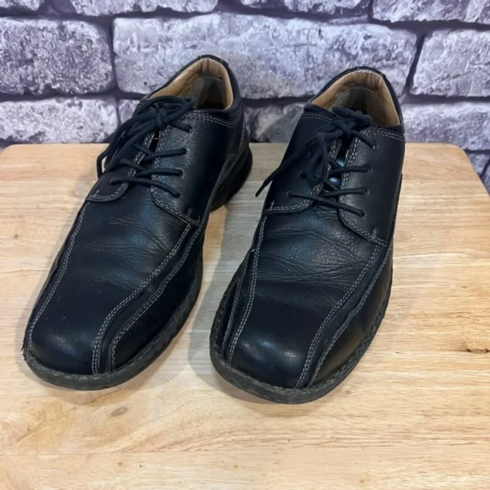 Dockers Men's Lace Up Black Leather Shoes Size 9